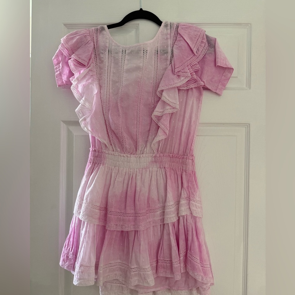 Loveshack Fancy Pink Ruffled Dress